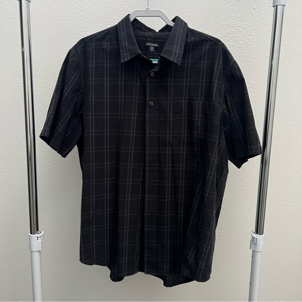 George Black Plaid Men's Casual Shirt